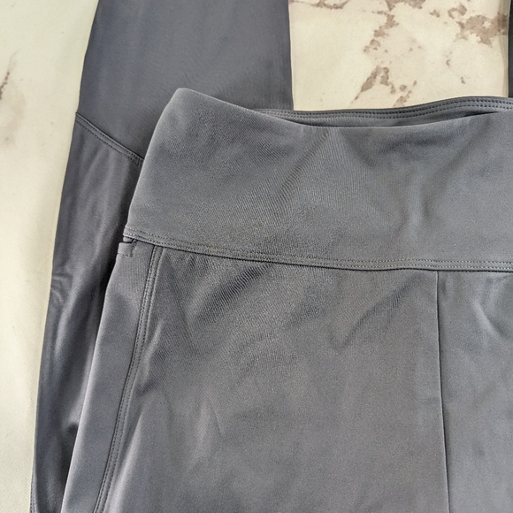 ADAY Leggings Women Large Grey Brakes On Pant Pull On A Day High Rise Crop Ankle - Picture 3 of 11